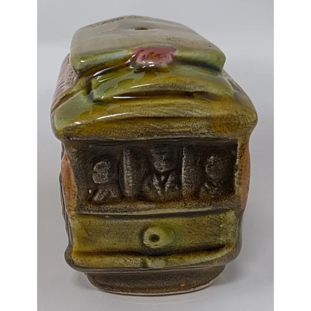 Vintage San Francisco Cable Car Shakers & Toothpick Holder Japan Set